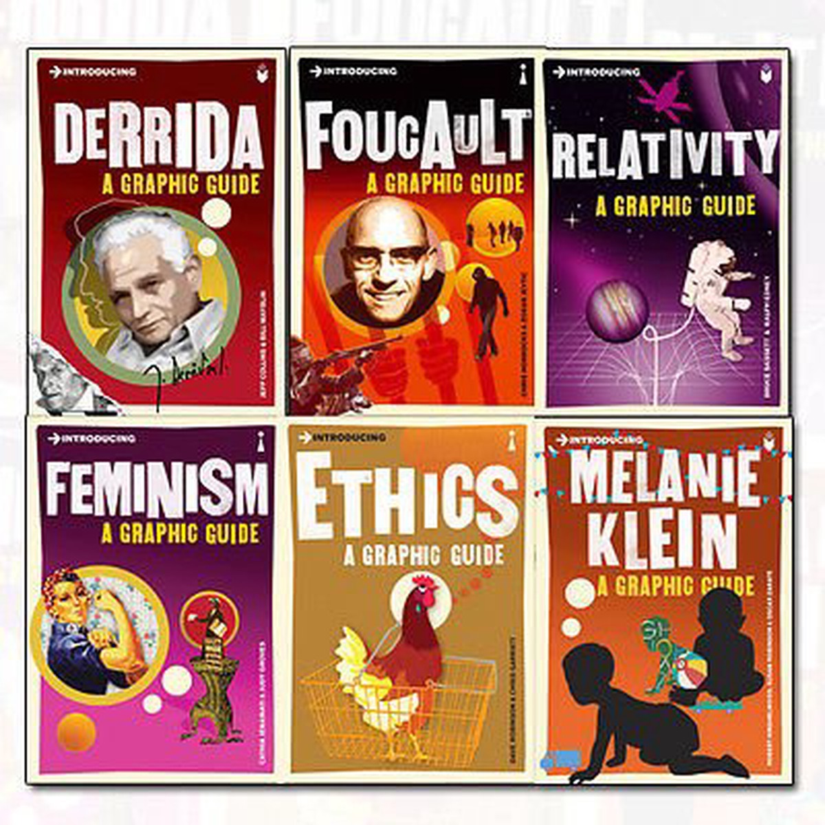 Introducing A Graphic Guide 6 Books Bundle Collection (Derrida, Foucault, Relativity)