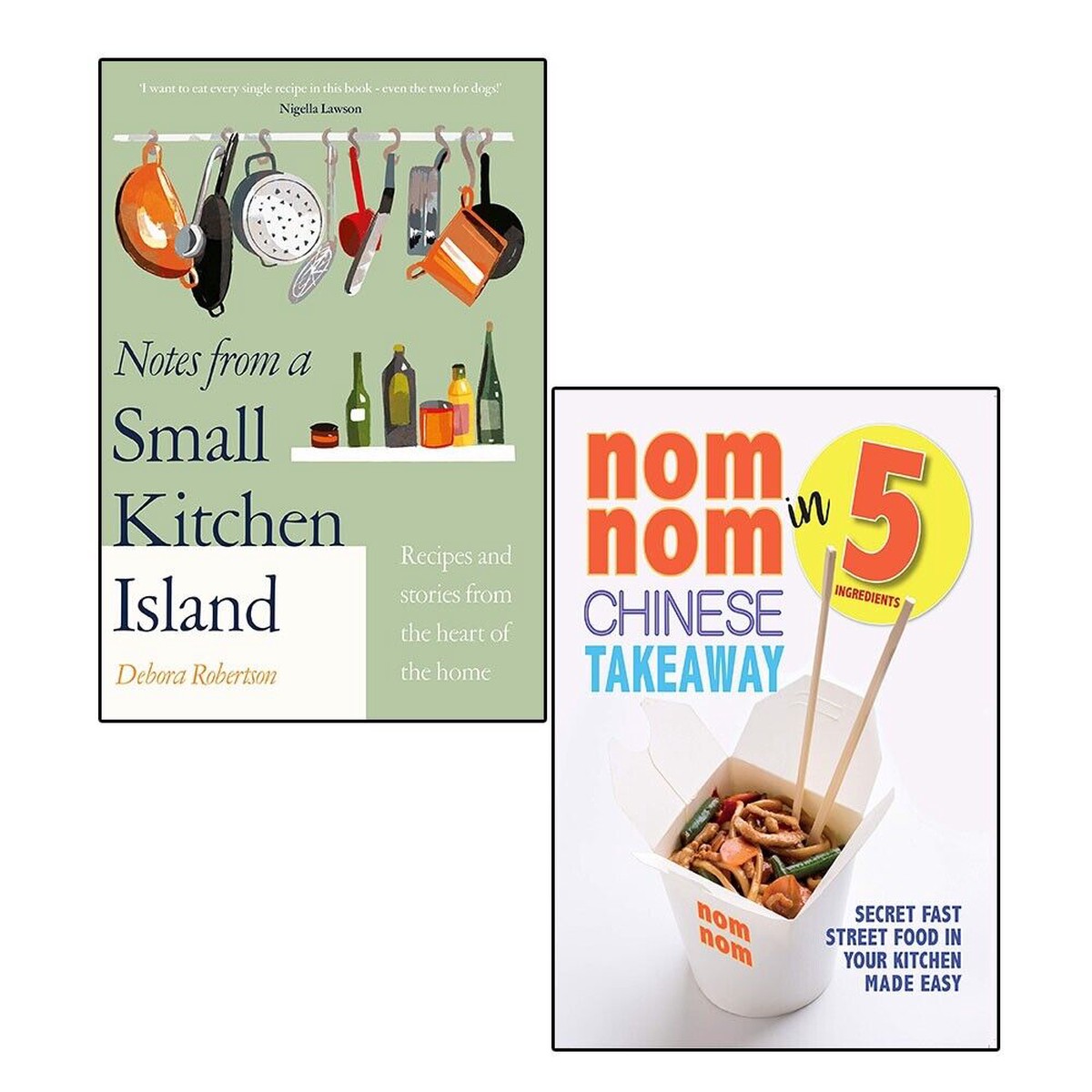 Notes from a Small Kitchen Island And Nom Nom Chinese 2 Books Collection Set